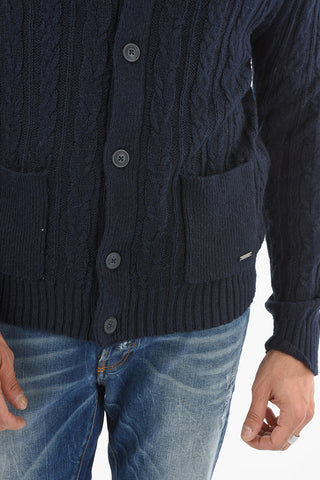 Cardigan in Cotone e Lino a Trecce