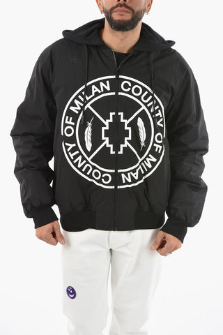 Front Printed SKATE CROSS Bomber with Hood