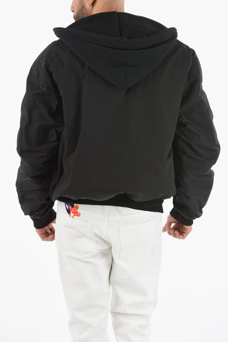 Front Printed SKATE CROSS Bomber with Hood