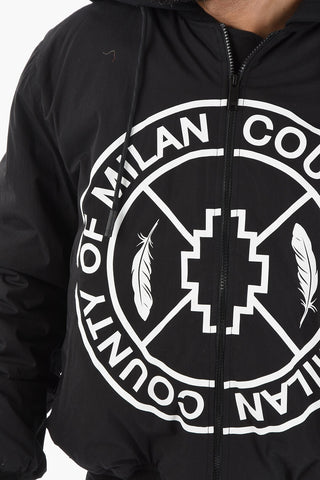 Front Printed SKATE CROSS Bomber with Hood