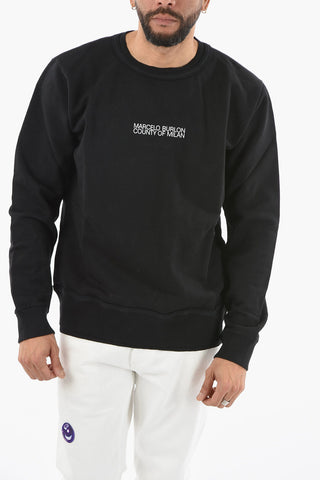 Crew Neck MULTI FACES Sweatshirt with Printed Logo