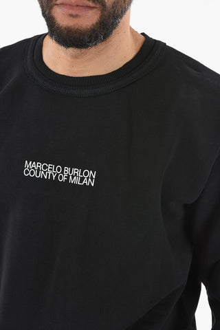 Crew Neck MULTI FACES Sweatshirt with Printed Logo