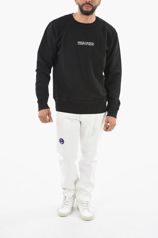 Crew Neck MULTI FACES Sweatshirt with Printed Logo
