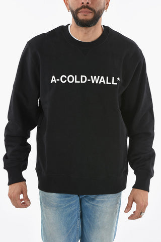 Logo Embossed Crew-neck Sweatshirt