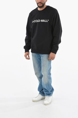 Logo Embossed Crew-neck Sweatshirt