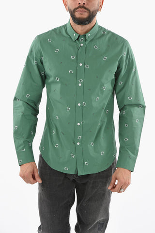 Button-down Shirt with BANDANA Print