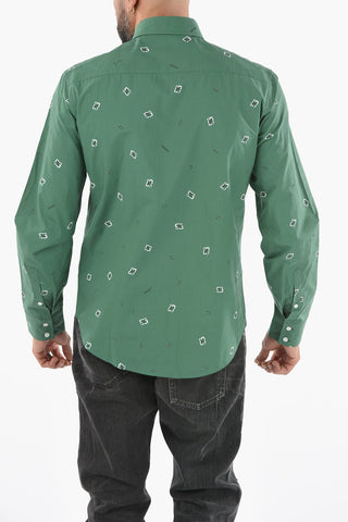 Button-down Shirt with BANDANA Print