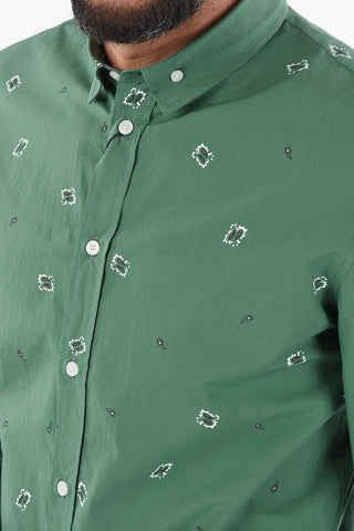 Button-down Shirt with BANDANA Print