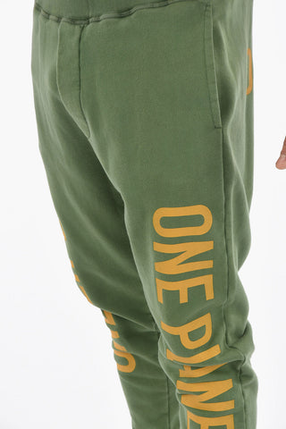 ONE LIFE ONE PLANET Lettering Printed Joggers