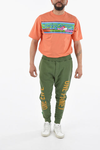 ONE LIFE ONE PLANET Lettering Printed Joggers