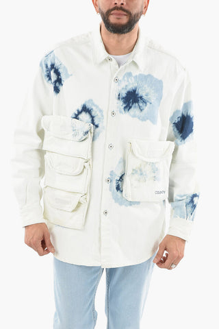 Removable Utility Pockets SHIBORI Denim Jacket