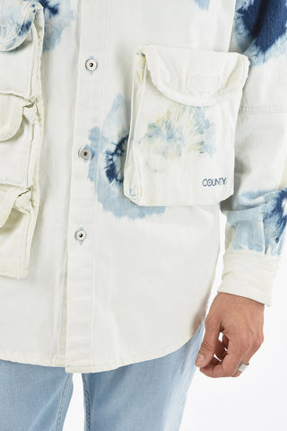 Removable Utility Pockets SHIBORI Denim Jacket