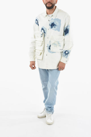 Removable Utility Pockets SHIBORI Denim Jacket
