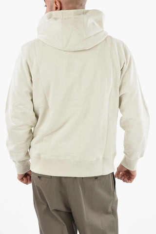 Cotton Hoodie with Debossed Lettering Logo