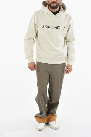Cotton Hoodie with Debossed Lettering Logo