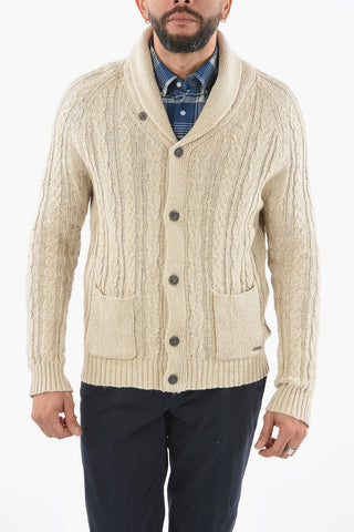 Kable-Knit Linen and Cotton FLAME Maxi Cardigan