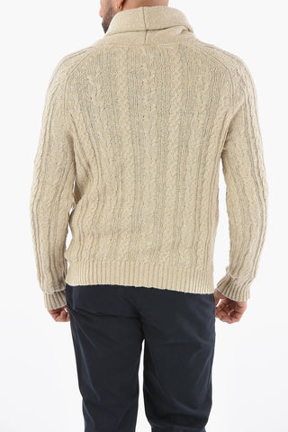 Kable-Knit Linen and Cotton FLAME Maxi Cardigan