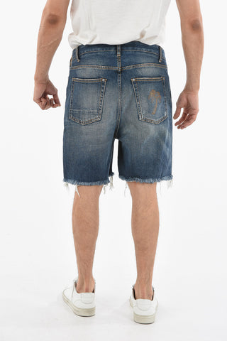 Frayed Hem MANHATTAN Denim Shorts