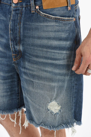 Frayed Hem MANHATTAN Denim Shorts