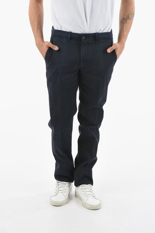 ID Cotton-twill Chino Pants with Adjustable Waist