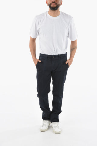 ID Cotton-twill Chino Pants with Adjustable Waist