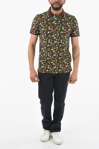 Patterned Piquè Cotton SMITH Polo Shirt