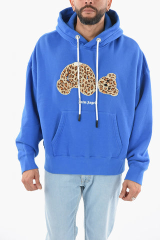 Felpa LEOPARD BEAR a Tinta Unita con Cappuccio