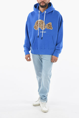Felpa LEOPARD BEAR a Tinta Unita con Cappuccio