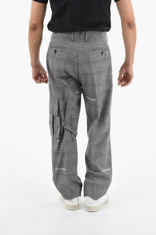 District Check Cotton Blend Cargo Pants