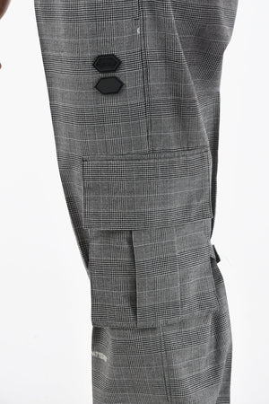 District Check Cotton Blend Cargo Pants