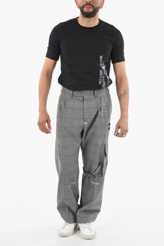 District Check Cotton Blend Cargo Pants
