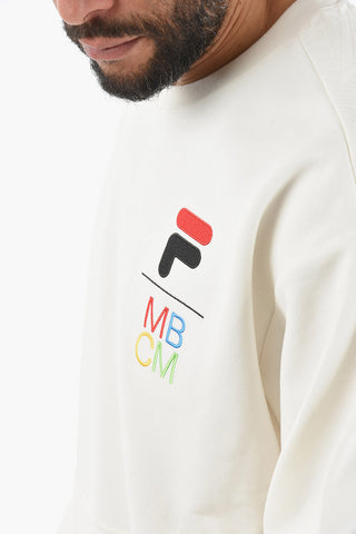 FILA FUSION Double Layered Crew-neck Sweatshirt with Embroidered Logo