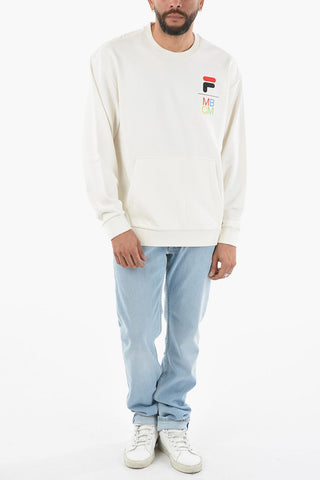 FILA FUSION Double Layered Crew-neck Sweatshirt with Embroidered Logo