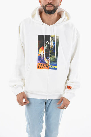 Printed SPLIT HERONS Hoodie