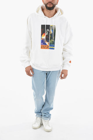 Printed SPLIT HERONS Hoodie