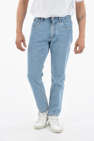 Jeans Loose fit Lavaggio Chiaro con Placca Logo 17cm