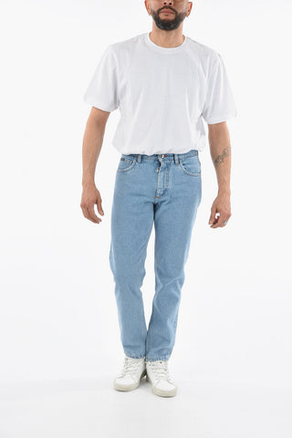 Jeans Loose fit Lavaggio Chiaro con Placca Logo 17cm