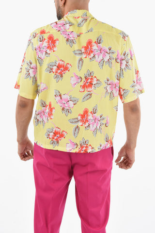 Breast-pocket HIBISCUS BOWLING Shirt