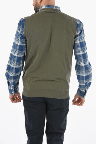 V-Neck Flax and Cotton Vest