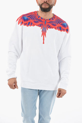 Crew Neck CURVES WINGS Printed Sweatshirt