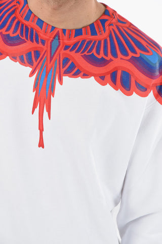 Crew Neck CURVES WINGS Printed Sweatshirt