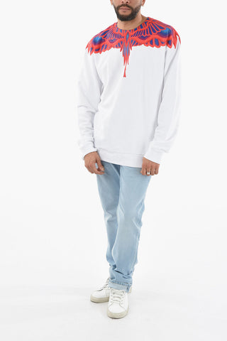 Crew Neck CURVES WINGS Printed Sweatshirt