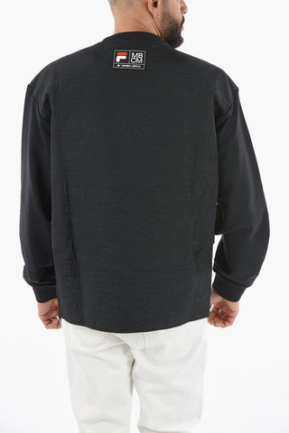 FUSION Crew Neck Quilted Sweatshirt with Logo