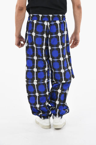 Joggers Modulari in Nylon Motivo Geometrico