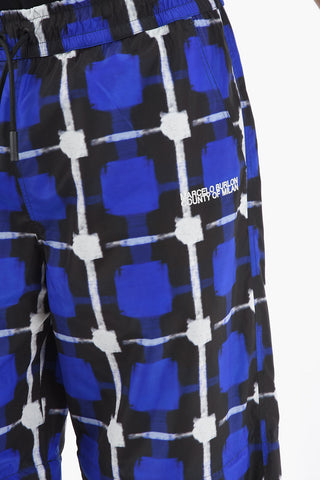 Joggers Modulari in Nylon Motivo Geometrico