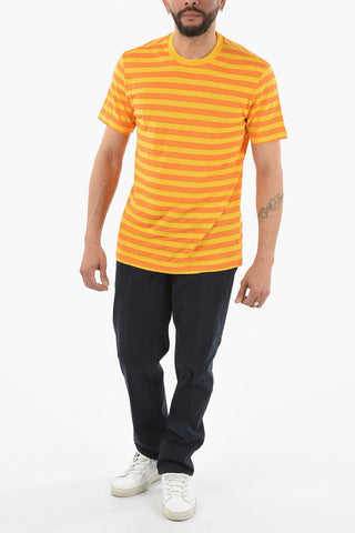 Striped Flax and Cotton LEWIS T-Shirt