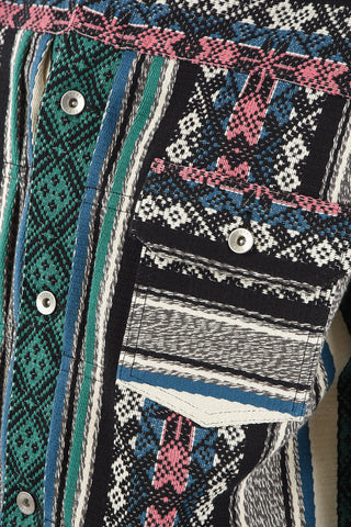 Jacquard Overshirt with Breast Pocket