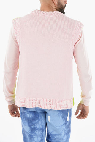 Knitted Vest With Embroidered Logo