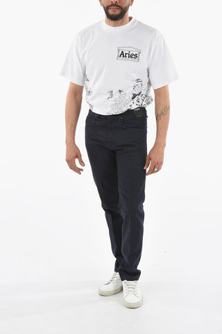 Regular Fit Jeans with Embroidered Logo 18cm
