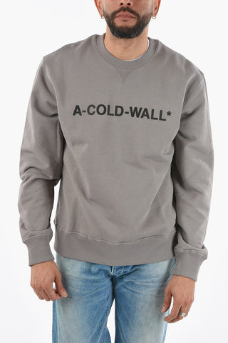 Logo Embossed Crew-neck Sweatshirt